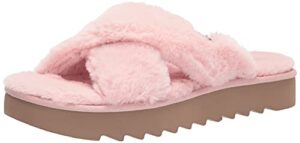 koolaburra by ugg women's fuzz-it sandal, pale blush, 10