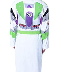 Disney Men's Toy Story Buzz Lightyear Costume Ultra-Soft Fleece Plush Hooded Robe Bathrobe (2X/3X)