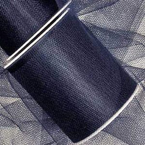 3in. wide tulle fabric - 25 yards (navy blue)