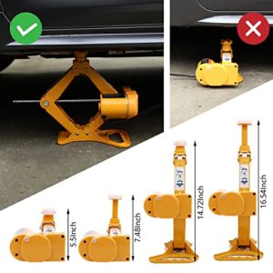 Simpleout Electric Car Jack Kit - 3 Ton Vehicle Floor Jack Cars and Truck Scissor Jack Lift Trailer Jack Stands Roadside Emergency Tire Repair Kit with Power Impact Wrench