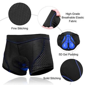 X-TIGER Men's Cycling Underwear Shorts 5D Padded Gel,MTB Biking Shorts Pants with Breathable,Adsorbent Design