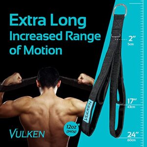 Vulken Tricep Rope Cable Attachment. 24 Inch & 17 Inch Two Lengths Built in One Pull Down Rope. Triceps Extension Straps Gym Equipment. Home Workout Handles for Resistance Bands.