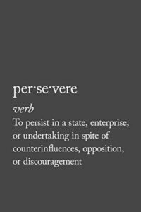 persevere [lined journal / blank notebook]
