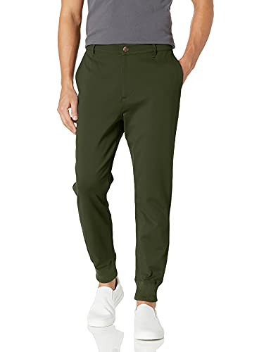 PAIGE Men's Elmwood Transcend Knit Tech Trouser Jogger Pant, Southern Oak, 38