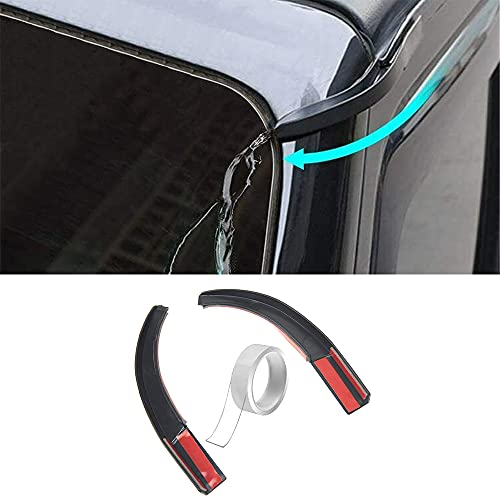 JUNLELI Roof Rain Gutter Extensions Hardtop Diverter Channel Guard for Jeep JK JKU Wrangler 2007-2017 2/4Doors Car Exterior Accessories