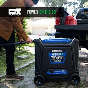 DuroMax XP9000iH 9000-Watt 459cc Dual Fuel Digital Inverter Hybrid Portable Generator, Blue