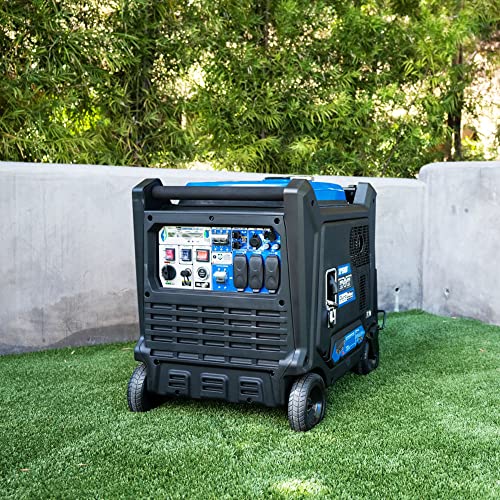 DuroMax XP9000iH 9000-Watt 459cc Dual Fuel Digital Inverter Hybrid Portable Generator, Blue