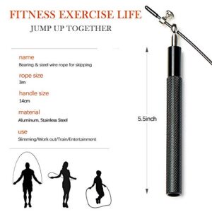 Speed Skipping Rope Adjustable Jumping Rope with Aluminium Alloy Handle and Ball Bearing Tangle-Free Exercise Rope for Home Exercise & Slim Body , Cross Fit Training, Fitness, Exercis Ideal for Aerobic Exercise