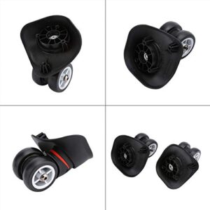 Suitcase Wheel 2Pcs Universal PVC Luggage Swivel Casters Wheels Luggage Suitcase Trolley Wheels