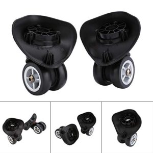 Suitcase Wheel 2Pcs Universal PVC Luggage Swivel Casters Wheels Luggage Suitcase Trolley Wheels