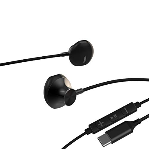 USB C Earbuds,ivoros Type-C Headphone in-Ear HiFi Stereo Earphones with Mic/Volume Control,Work for Google Pixel 5/4/3/2/XL,iPad Pro/Air 4,Samsung Galaxy S21/S20/FE 5G/+/Ultra/S10/Note 20/10/Plus