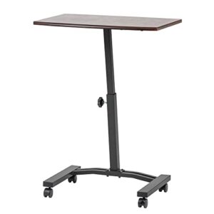 iris usa ltc single 1 rolling workstation table and podium, brown