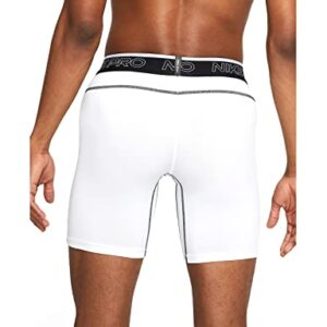 Nike Pro Dri-FIT Men's Shorts (as1, Alpha, l, Regular, Regular, White/Black, Large)