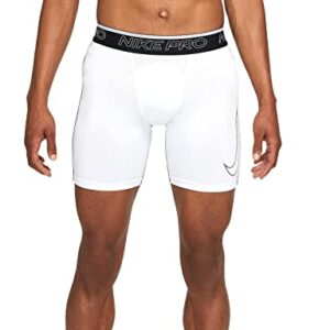 Nike Pro Dri-FIT Men's Shorts (as1, Alpha, l, Regular, Regular, White/Black, Large)