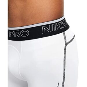Nike Pro Dri-FIT Men's Shorts (as1, Alpha, l, Regular, Regular, White/Black, Large)