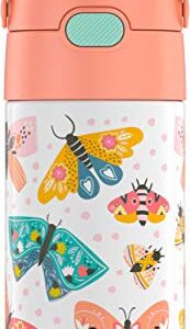 THERMOS FUNTAINER F4101 Stainless Steel Kids Bottle, 12 Ounce, Butterfly