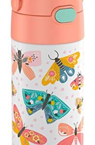 THERMOS FUNTAINER F4101 Stainless Steel Kids Bottle, 12 Ounce, Butterfly