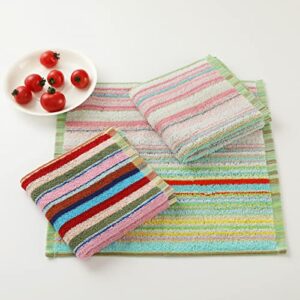 Oeleky Kitchen Dishcloths for Washing Dishes, Ultra Absorbent Dish Rags, Cotton Cleaning Cloths Pack of 8, 12x12 Inches (Mix-1, 12x12 inch)