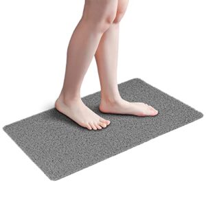 Greentec Bath Mats, Shower Mat Non Slip, PVC Bathtub Mat, Shower Mat, Quick Drying, Breathable, Anti Clog Hair Catcher Standing Pad for Bathroom, Wet Area, 24 x 16 in