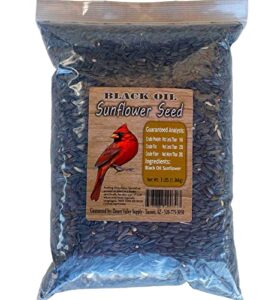 desert valley premium black oil sunflower seeds - wild bird - wildlife food, cardinals, squirrels, doves & more (3-pounds)