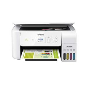 epson ecotank et-2720 wireless color all-in-one supertank printer with scanner and copier – white (renewed)