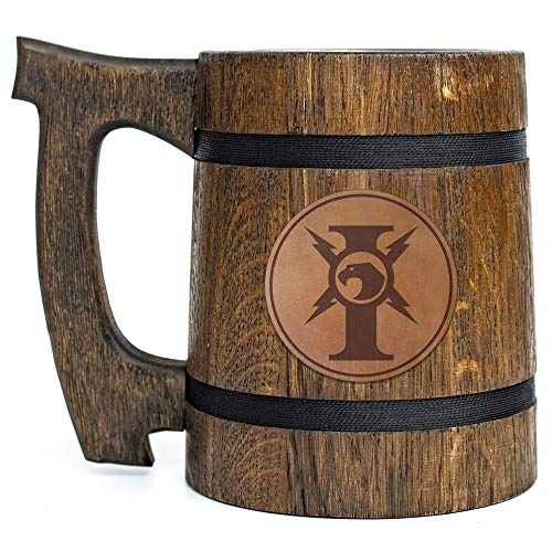 Adeptus Custodes Beer Stein, Personalized 40k Mug, Game Lover Gift, Custom Leather Gamer Tankard, Gift for Men, Gift for Him