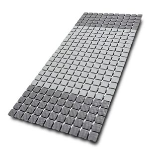 bemiso non slip massage bathtub mat,shower mat non slip 33.4 x 15.7 inch large size with suction cups and drain holes bath mat for tub