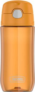 thermos funtainer 16 ounce plastic hydration bottle with spout, tangerine