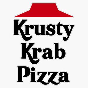 krusty krab pizza vinyl sticker laptop decal car bumper window waterproof 6 mil 5"