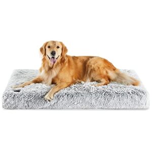western home large dog beds for large dogs, waterproof orthopedic dog bed - egg crate foam dog bed with removable washable cover, dog crate bed with non-slip bottom for dog crate