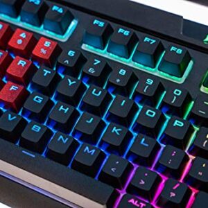 13 Keys Non-Slip Backlit keycaps Gaming Performance FPS MOBA Key Caps OEM Profile for Corsair K70 RGB K95 K65 K68 K63 K100 Mechanical Gaming Keyboards DIY Replace (Red)