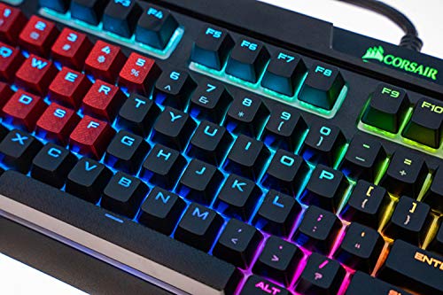 13 Keys Non-Slip Backlit keycaps Gaming Performance FPS MOBA Key Caps OEM Profile for Corsair K70 RGB K95 K65 K68 K63 K100 Mechanical Gaming Keyboards DIY Replace (Red)