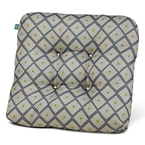 Duck Covers Water-Resistant Indoor/Outdoor Seat Cushions, 19 x 19 x 5 Inch, 2 Pack, Moonstone Mosaic, Outdoor Patio Cushions