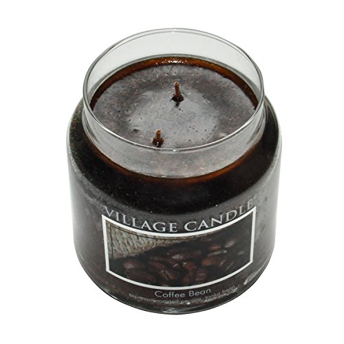 Village Candle Coffee Bean Glass Jar Scented Candle, Large, 21.25 oz, Brown & Creamy Vanilla Large Glass Apothecary Jar Scented Candle, 21.25 oz, Ivory