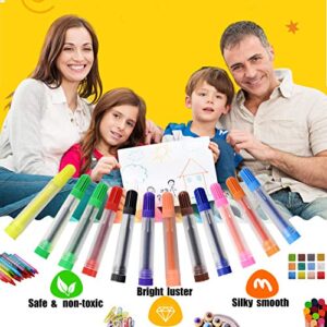 Art Supplies, KINSPORY 228 Pack Art Sets Crafts Drawing Coloring kit, Double-Side Trifold Art Easel, Oil Pastels, Crayons, Colored Pencils, Creative Gift for Beginners Artists Girls Boys Kids (Black)