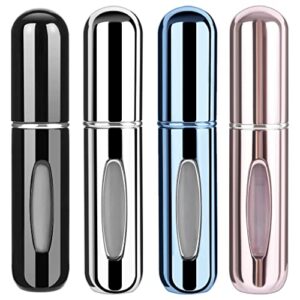 kjhd portable mini refillable perfume atomizer bottle, refillable perfume spray, atomizer perfume bottle, scent pump case for traveling and outgoing, 5ml multicolor perfume spray (4 pcs)