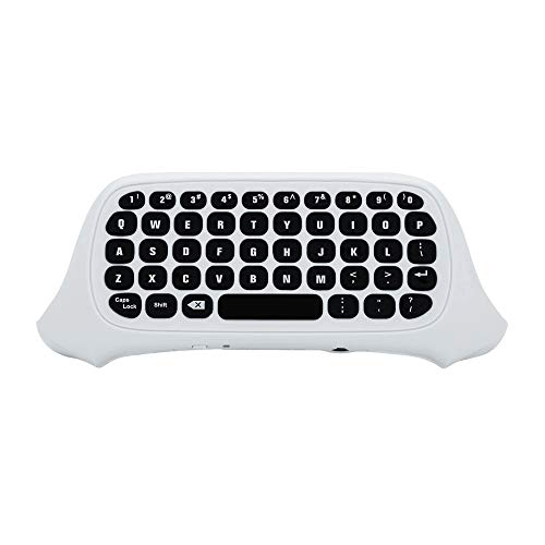 Mcbazel Mini Game Keyboard 2.4G Receiver Wireless Chatpad Message with 3.5MM Audio Jack for Xbox One/ Xbox One X/ Xbox One S/ Xbox Series X/ Xbox Series S - White