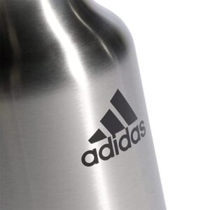 adidas 2 Liter (62 Oz) Metal Water Bottle, Hot/Cold Double-Walled Insulated 18/8, Stainless Steel/Black, One Size