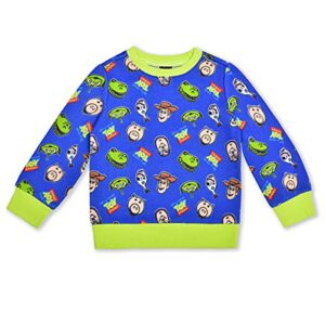 Disney Toy Story Buzz Lightyear, Woody, Rex and Forky Boys Long Sleeve Shirt and Joggers Set for Toddler and Little Kids