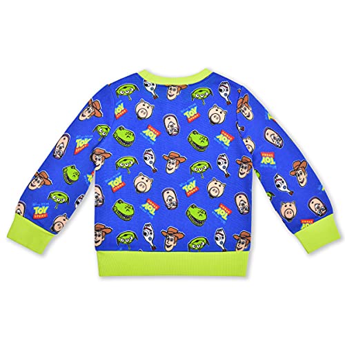 Disney Toy Story Buzz Lightyear, Woody, Rex and Forky Boys Long Sleeve Shirt and Joggers Set for Toddler and Little Kids