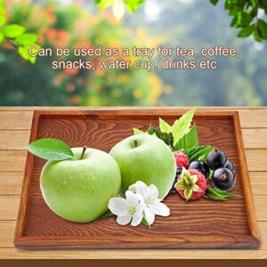 Hyuduo Wood Serving Tray, Rectangle Wooden Serving Trays Platter for Home, Hotel, Tea, Breakfast, Lunch, Dinner, Appetizers, Coffee(35 * 24cm),Vegetable Plate/Fruit Plate/Tray