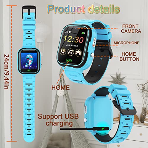 Kids Smart Watch for Girls Boys - Kids Smartwatch with 16 Games Camera Video Music Player Alarm Clock Calculator Calendar for Kids Age 4-12 Birthday Gifts