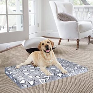 VANKEAN Dog Crate Mat Reversible Cool and Warm, Stylish Dog Bed for Crate with Waterproof Inner Linings and Removable Machine Washable Cover, Firm Support Dog Pad for Small to XX-Large Dogs, Grey