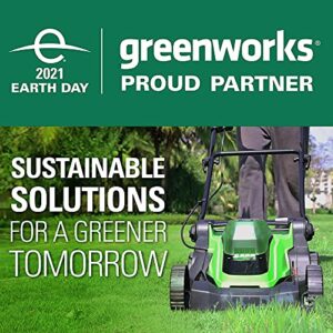 Greenworks 48V (2 x 24V) 17" Brushless Cordless Lawn Mower + 24V Drill / Driver, (2) 4.0Ah USB Batteries (USB Hub) and Dual Port Rapid Charger Included