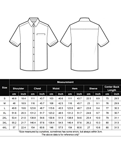 COOFANDY Mens Casual Short Sleeve Button Shirts Regular Fit Linen Shirt Lightweight Summer Tropical Shirts for Men Green