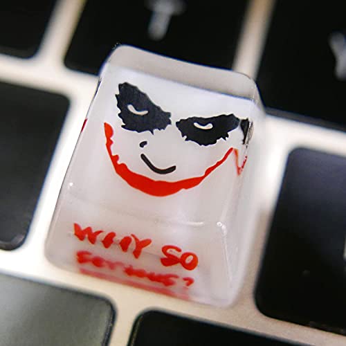 Gaming Keycaps The Joker Resin Keycaps for Cherry MX Swtiches (OEM R4) (Pink)