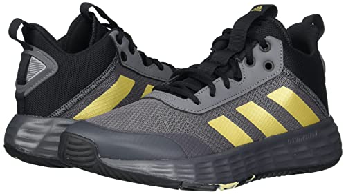 adidas Men's Ownthegame Shoes Basketball, Grey Five/Matte Gold/Core Black, 11.5