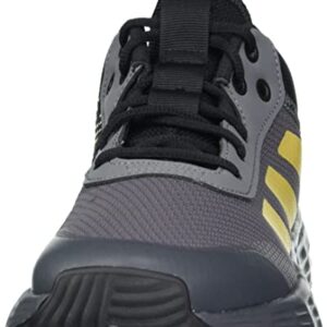 adidas Men's Ownthegame Shoes Basketball, Grey Five/Matte Gold/Core Black, 11.5