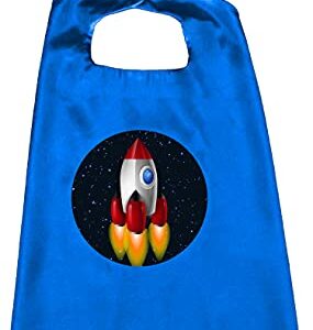 ImpiriLux Play Tent for Kids with Cape and Mask Costume Set | Rocket Themed Children's Pop Up Playhouse Fort for Boys and Girls