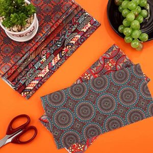 10 Pieces African Fabric Fat Quarters 10 x 10 Inches/ 25 x 25 cm, African Ankara Wax Print Fabric, Ankara Print Fabric for Sewing, Face Covering Make, Craft Projects and Patch Work DIY